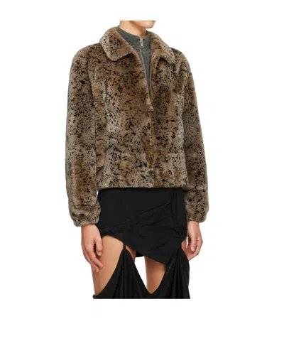 Knwls Collared Jacket In Brown