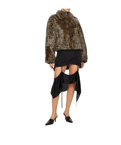 Knwls Collared Jacket In Brown