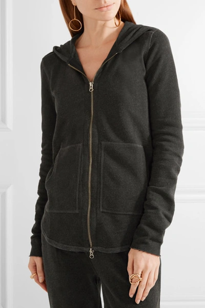 Shop Atm Anthony Thomas Melillo French Cotton-blend Terry Hooded Top