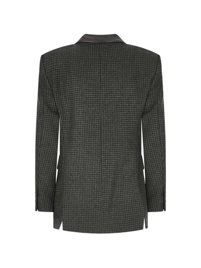 Vitovi Houndstooth-pattern Jacket In Green