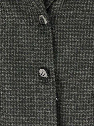 Vitovi Houndstooth-pattern Jacket In Green