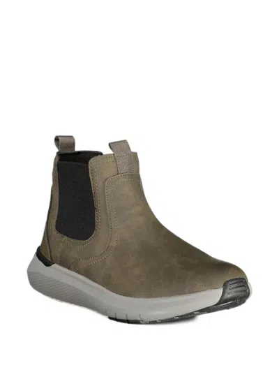Lumberjack Elasticated-side Pull-tab Ankle Boots In Green