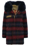 MR & MRS ITALY Shearling-trimmed boiled wool parka