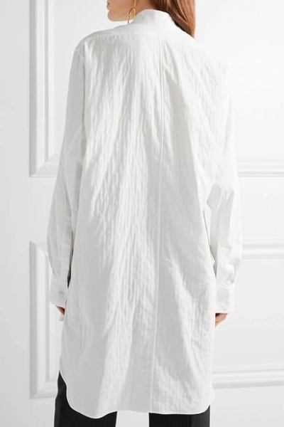 Shop Loewe Oversized Asymmetric Cotton-gauze Shirt