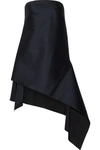 DION LEE Asymmetric wool-blend shantung mini dress