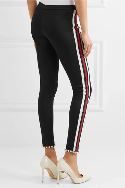 Shop Gucci Striped Jersey Skinny Pants