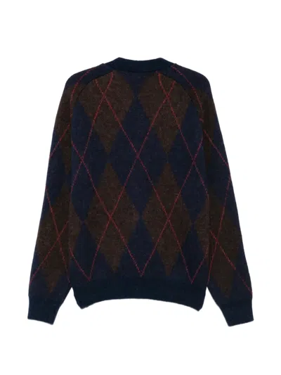 Universal Works David Argyle-pattern Cardigan In Multi