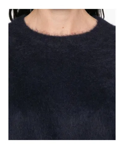 Soft Goat Long-sleeved Pullover In Blue
