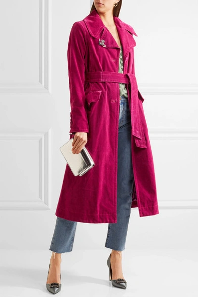 Shop Marc Jacobs Cotton-blend Velvet Coat