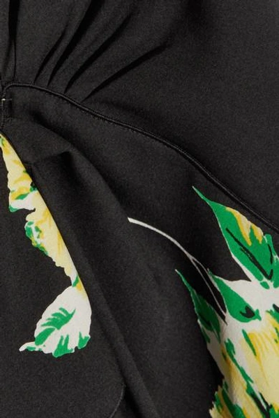 Shop Proenza Schouler Knotted Floral-print Silk-crepe Blouse