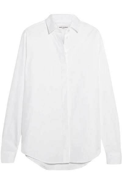 Shop Saint Laurent Cotton-poplin Shirt