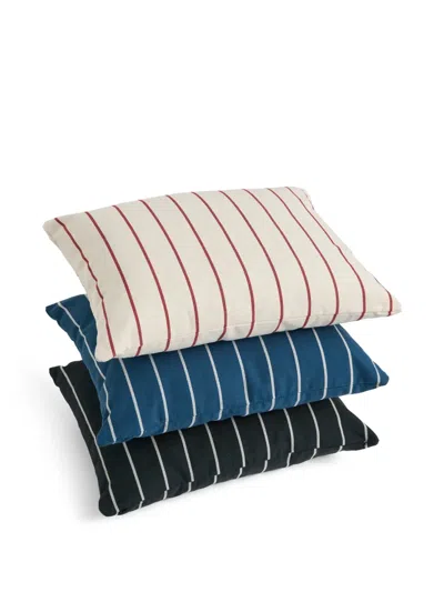 Hay Striped-pattern Cushion In Blue