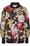 MARNI Oversized floral-print matelassé bomber jacket