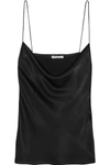 PROTAGONIST Draped hammered-charmeuse camisole
