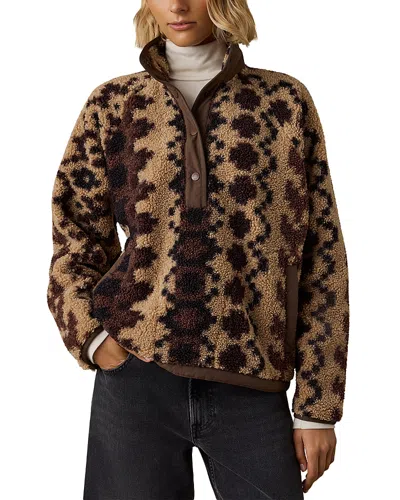 Faherty Fireside Fleece Pullover Top In Multi