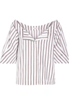 ISA ARFEN Striped cotton-poplin top