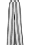 PAPER LONDON Kelly striped linen wide-leg pants