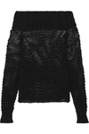 CALVIN KLEIN COLLECTION Ebner off-the-shoulder cable-knit cotton sweater