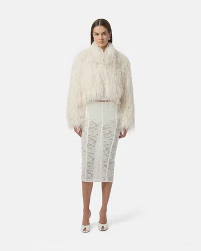 Apparis Ginette Fringed Jacket In White