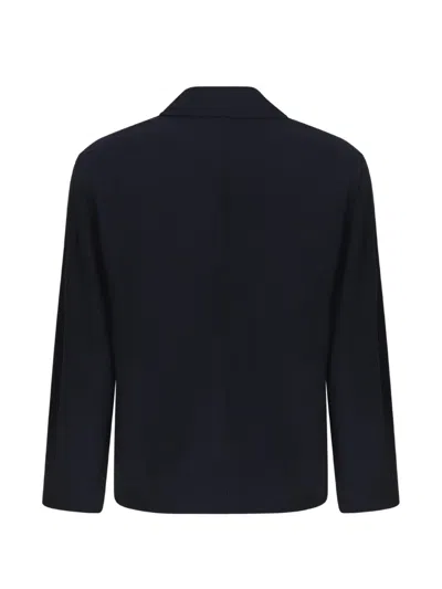 Selected Zip-up Collared Jacket In Black