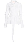 MAGGIE MARILYN Hold It Together belted cotton-poplin shirt