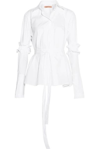 Maggie Marilyn Hold It Together Belted Cotton-poplin Shirt