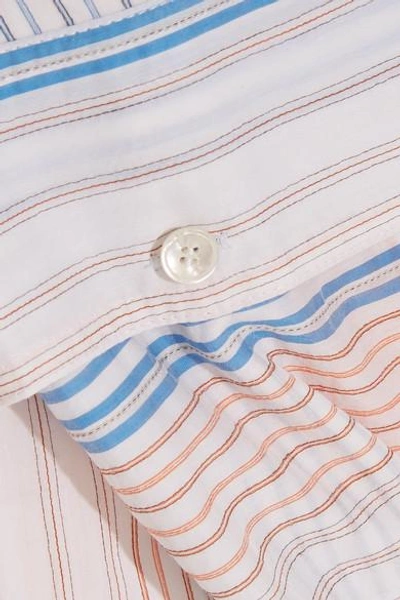 Shop Stella Mccartney Striped Cotton-blend Blouse