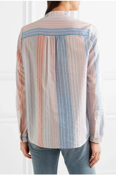 Shop Stella Mccartney Striped Cotton-blend Blouse