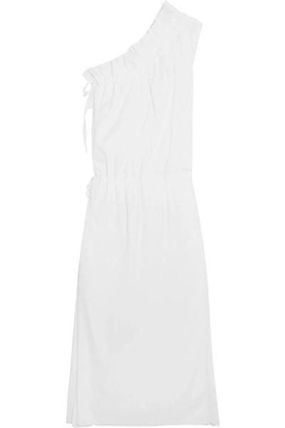 Georgia Alice One-shoulder Ruffled Cotton-poplin Maxi Dress