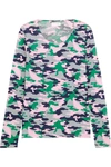 CHINTI & PARKER Camouflage-print cotton-jersey top