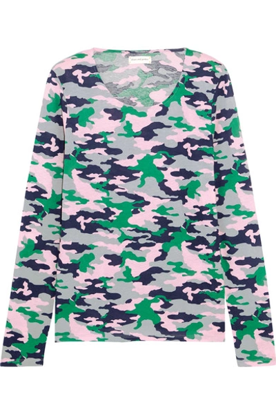 Chinti & Parker Camouflage-print Cotton-jersey Top