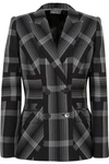 ALEXANDER MCQUEEN Checked silk and wool-blend blazer