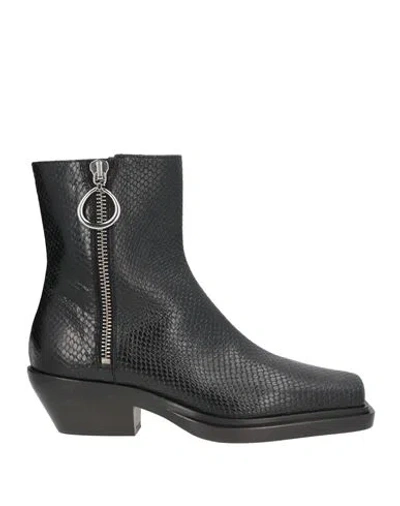 Dondup Camperos In Python Effect Leather In Black