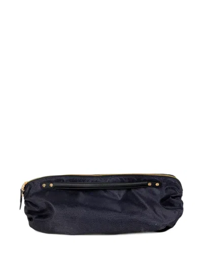 Borbonese Double-handle Clutch Bag In Black
