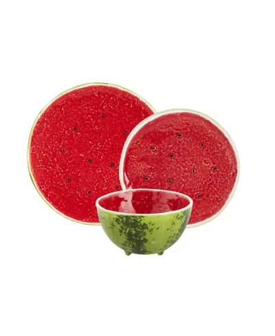 Bordallo Pinheiro Watermelon 3-pc. Place Setting In Red | ModeSens