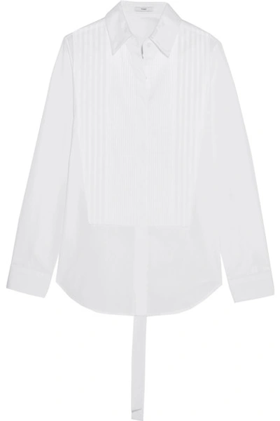 Tome Open-back Cotton-poplin Shirt
