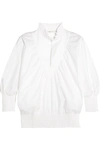 MAJE Ruffled cotton-poplin blouse