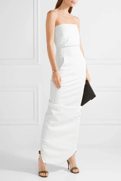 Shop Rick Owens Off-the-shoulder Cotton-blend Faille Gown