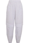 CHALAYAN Striped cotton-poplin tapered pants