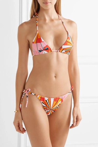 Shop Emilio Pucci Reversible Printed Triangle Bikini