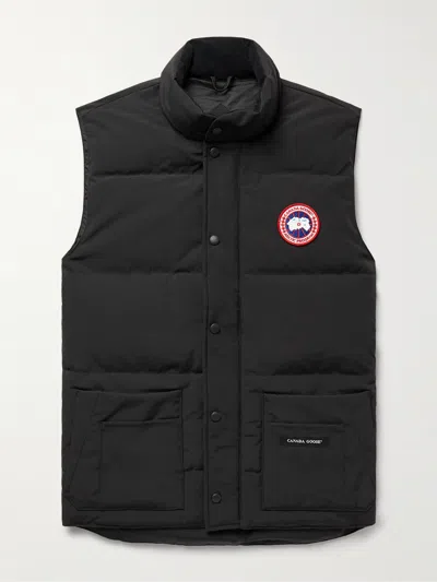 Canada Goose Charcoal Polyester Blend Freestyle Sleeveless Down Jacket In Black
