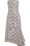 BALENCIAGA Embellished embroidered cotton-canvas dress