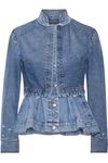 ALEXANDER MCQUEEN Layered denim peplum jacket