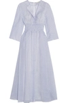EMILIA WICKSTEAD Madeleine shirred floral-print cotton midi dress