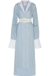 ROSIE ASSOULIN Schloppy Joe belted striped cotton and silk-blend maxi dress