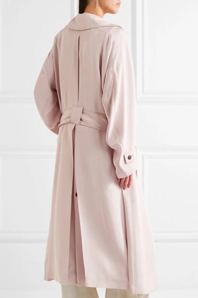 Shop Gabriela Hearst Cabot Oversized Silk-charmeuse Trench Coat