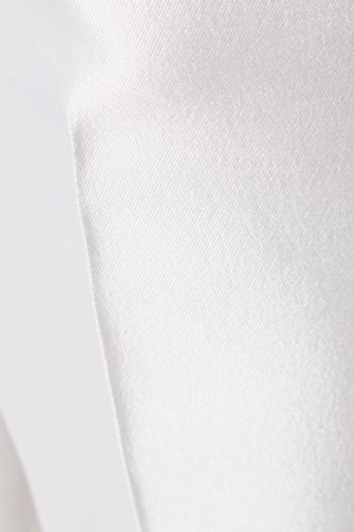 Shop Gabriela Hearst Chapman Silk And Wool-blend Skinny Pants In Ivory