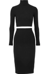 REFORMATION Two-piece ribbed-jersey dress