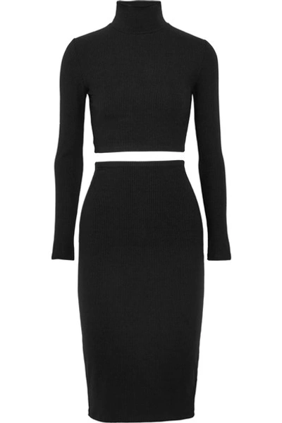 Reformation Two-piece Ribbed-jersey Dress