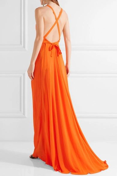 HAIDER ACKERMANN Plissé-georgette wrap gown 
